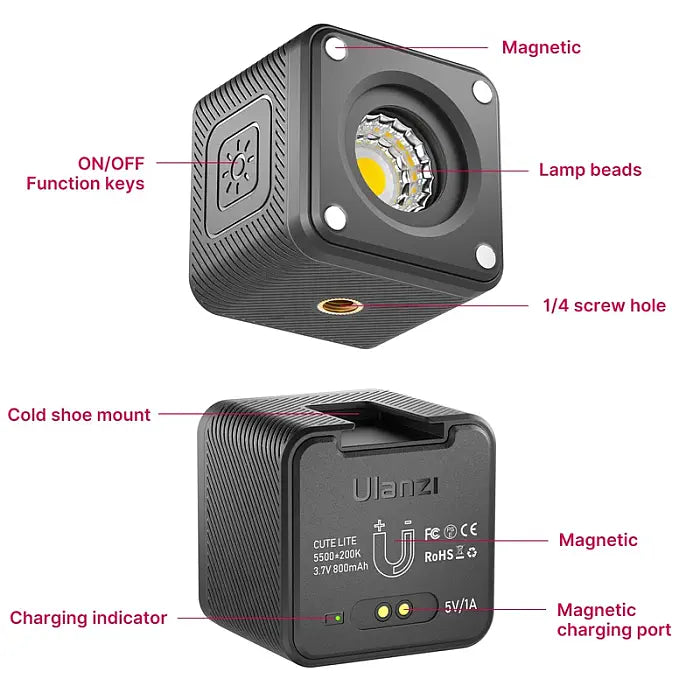 Ulanzi L2 Cute Lite Waterproof LED Light