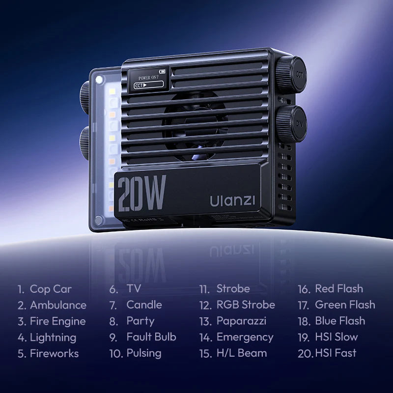 Ulanzi LE20 20W Pocket RGB Video Light