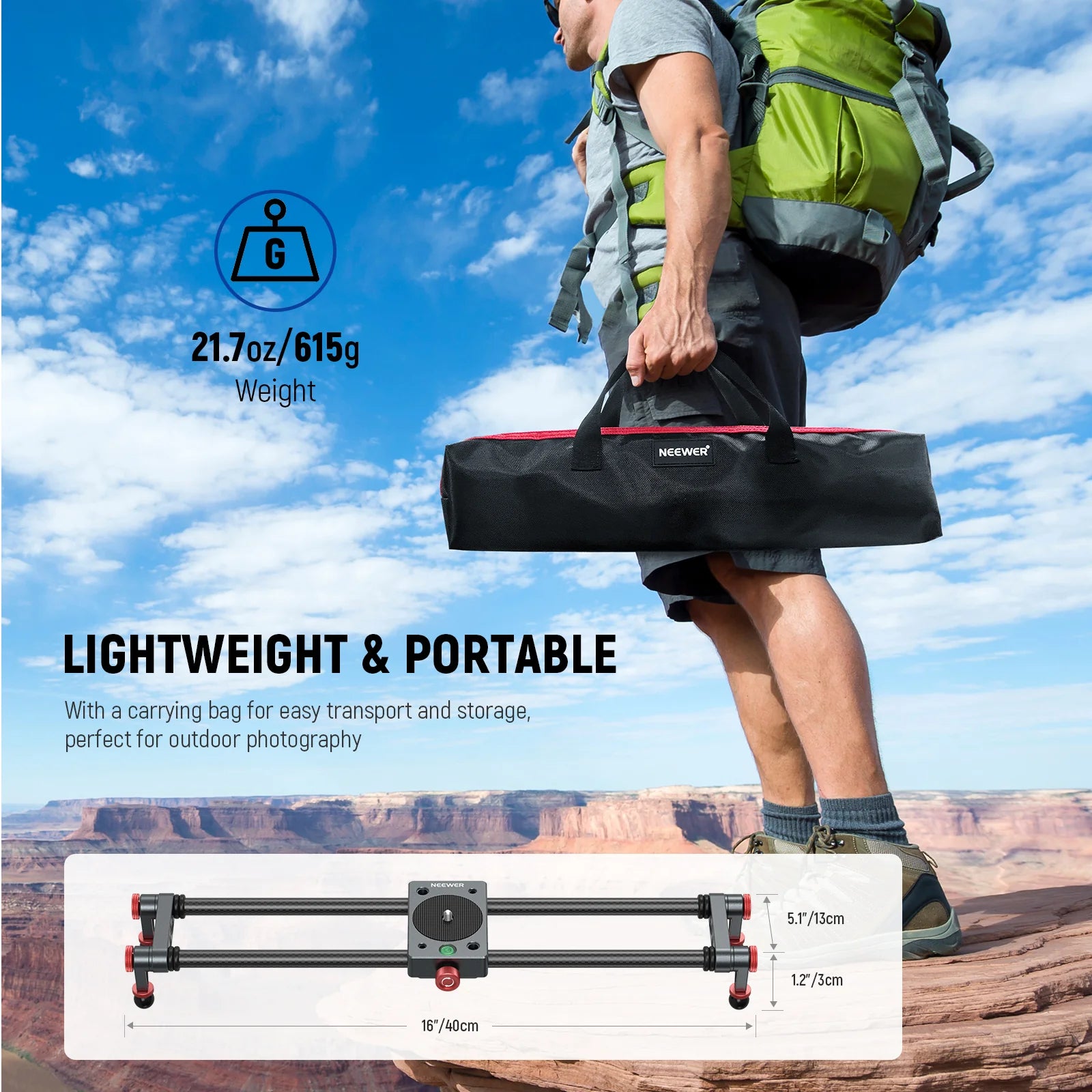 NEEWER CS1M Carbon Fiber Camera Slider