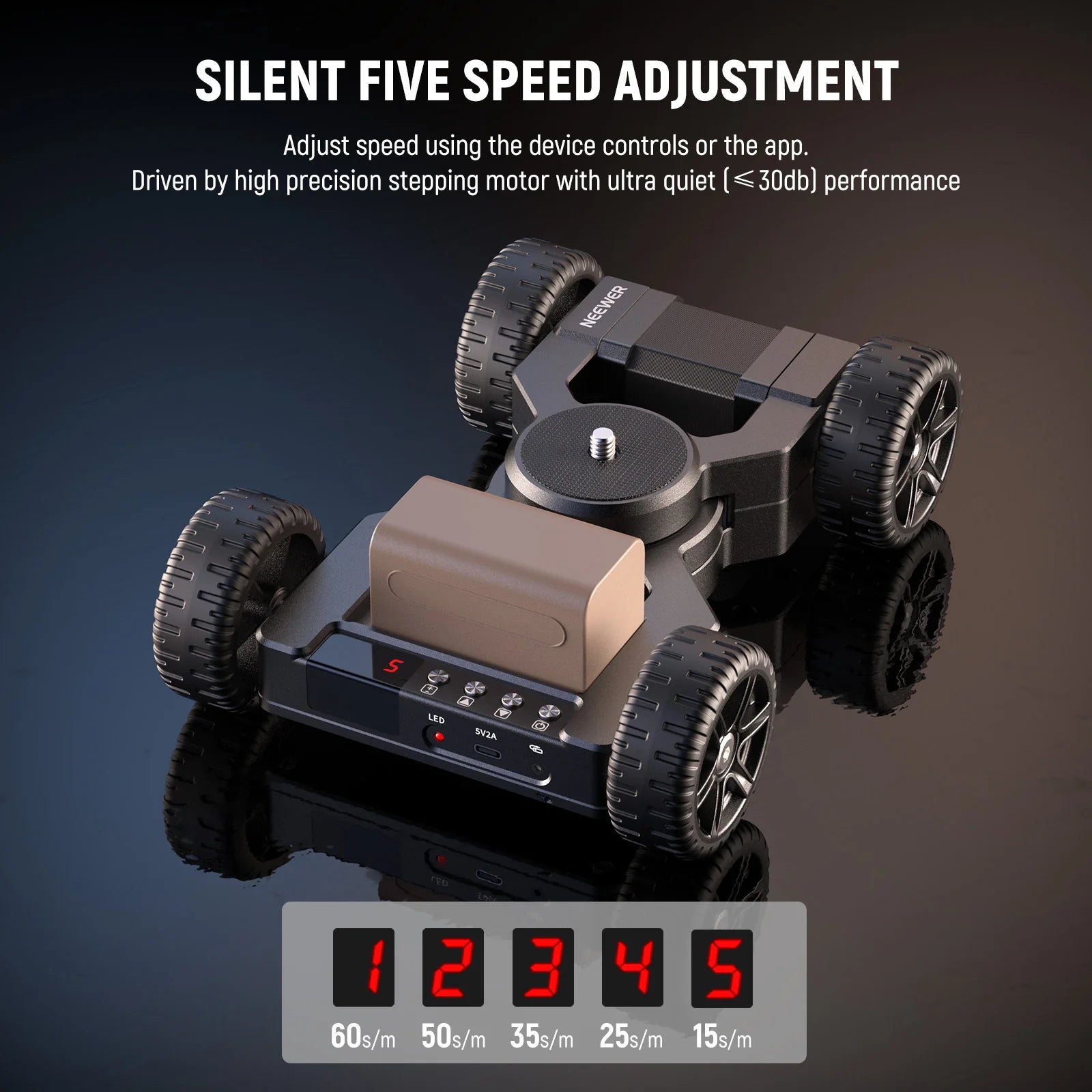 NEEWER DL400 Upgraded Motorized Camera Slider Dolly with App Control