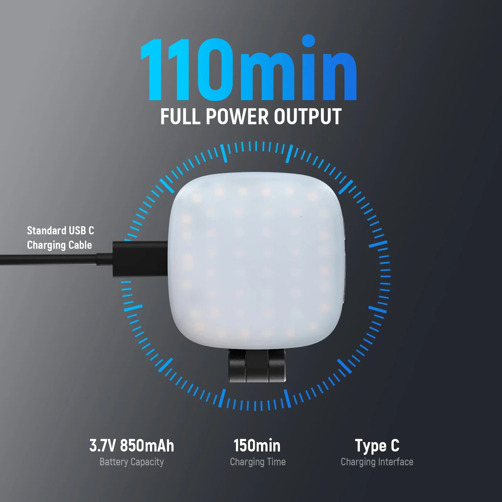 NEEWER BASICS NL48B Magnetic Selfie Light as Stand and Mirror