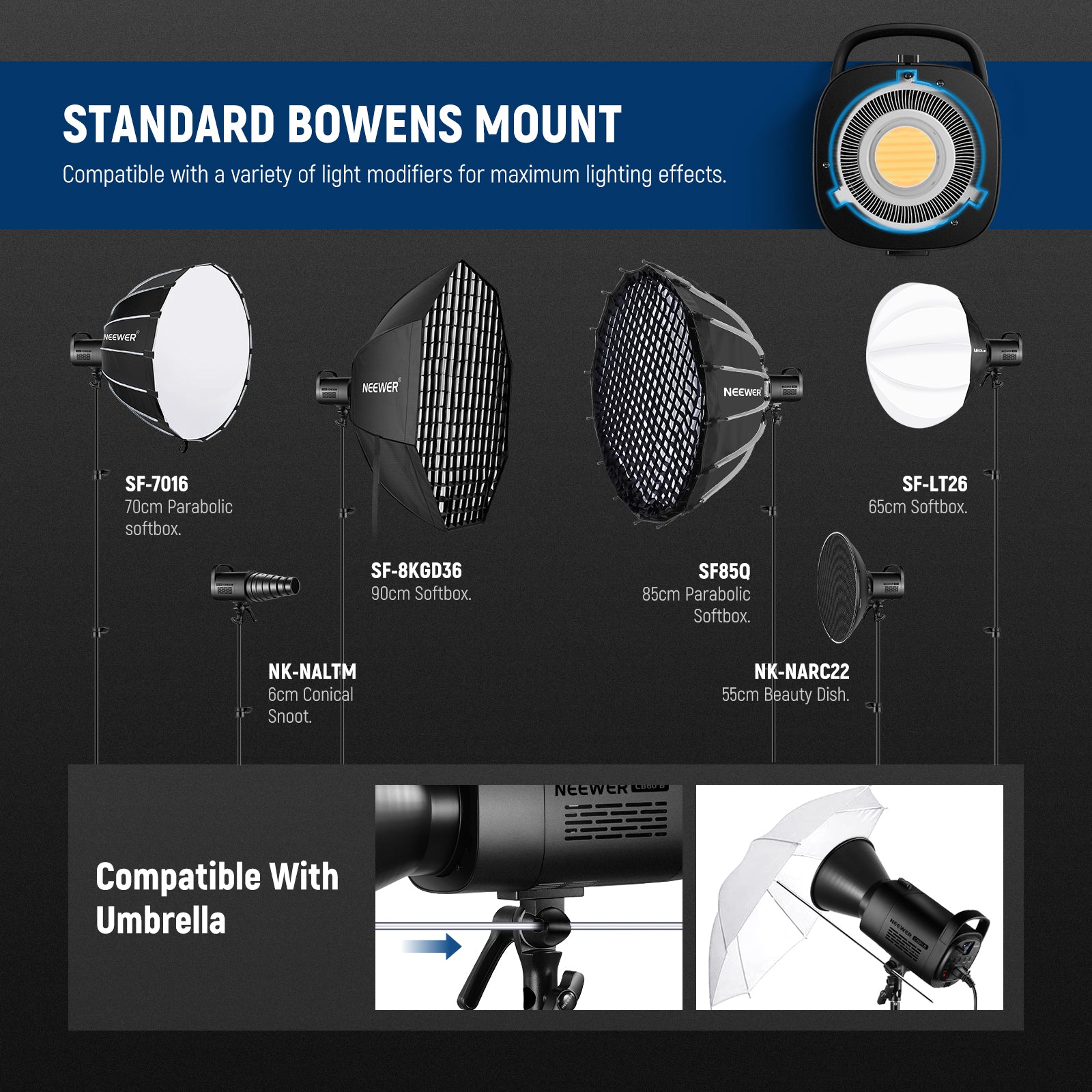 NEEWER CB60B 70W Bi-Color LED Video Light