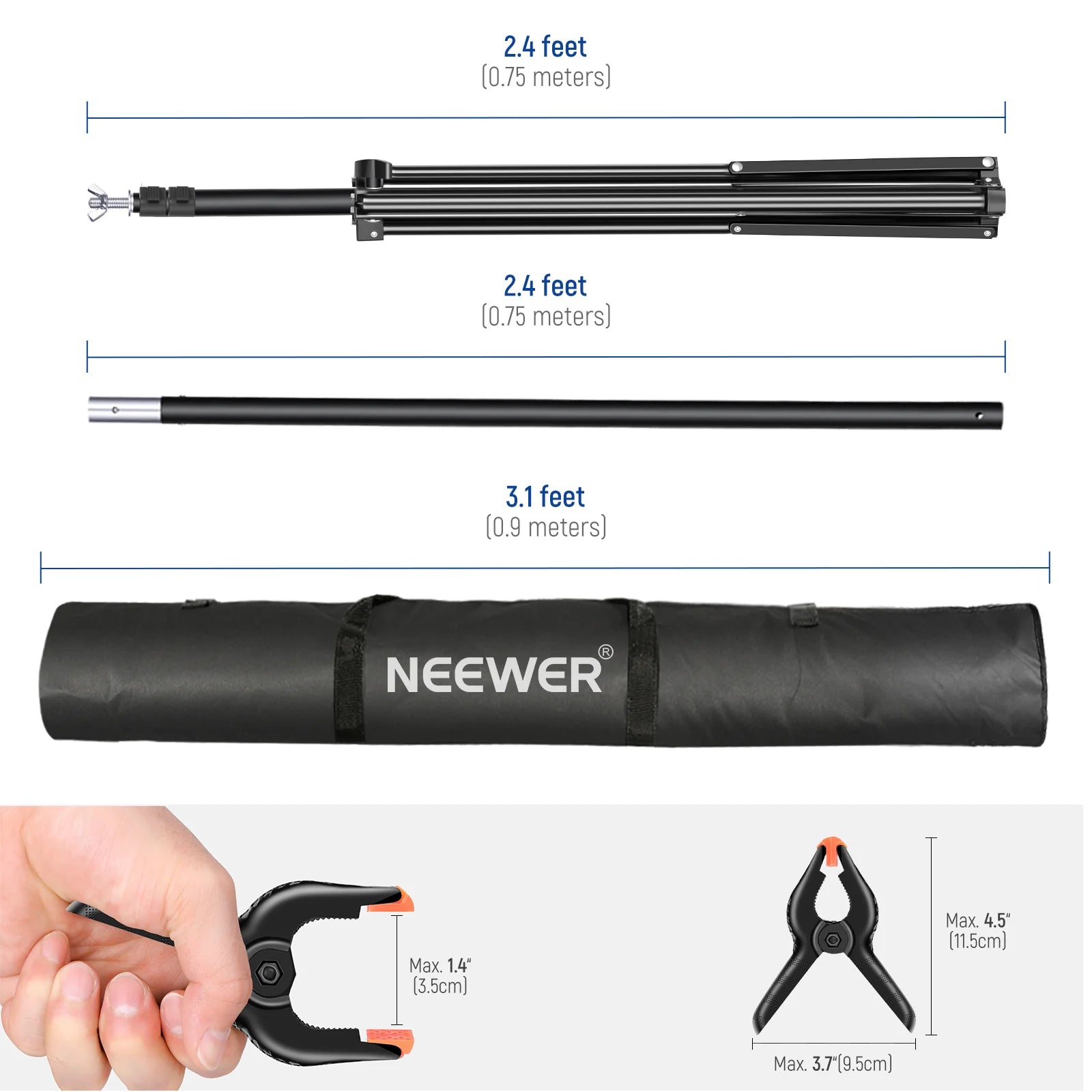 NEEWER 3x2.1m / 10x7ft Background Support System