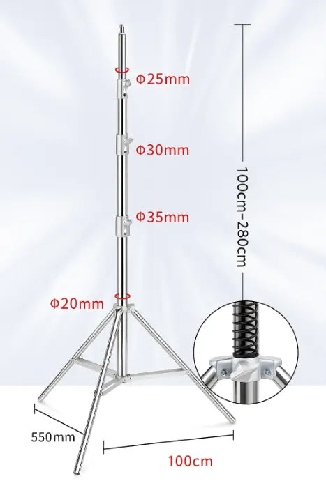 FX Studio Heavy Duty Stainless Steel Light Stand