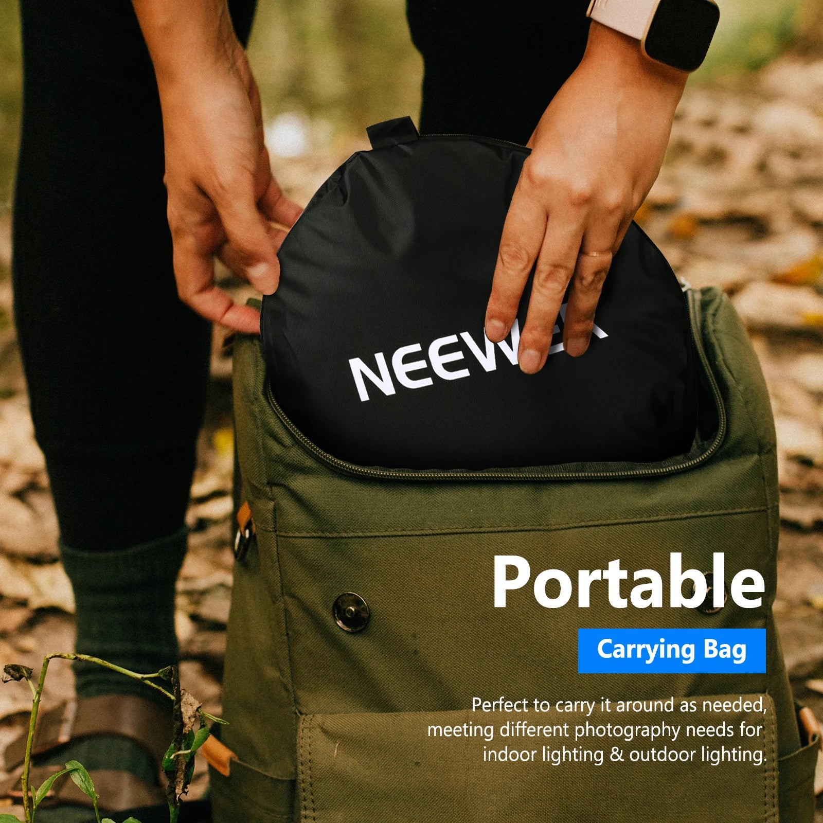 NEEWER 5 in 1 Portable Lighting Reflector/Diffuser Kit 80 X120cm