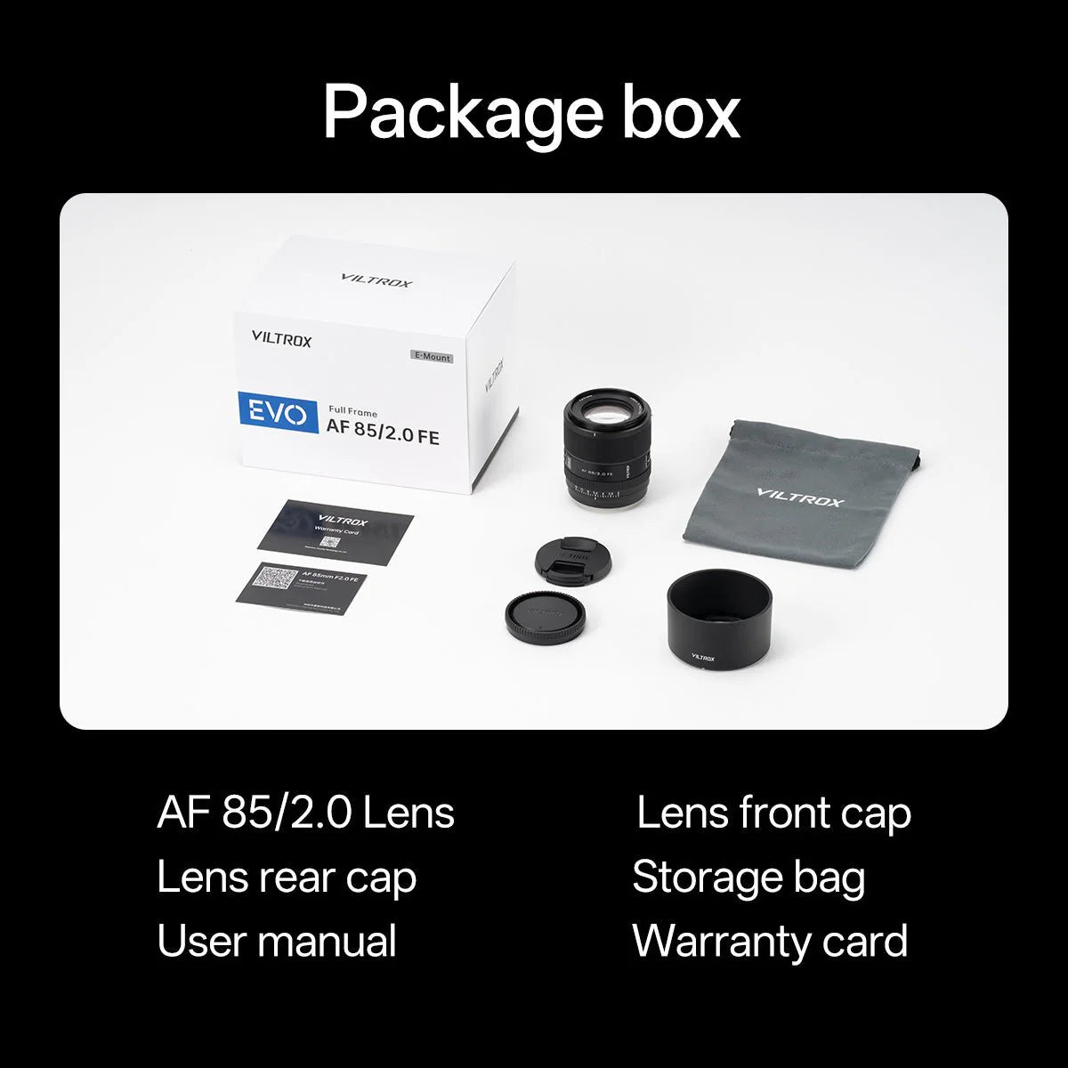 Viltrox AF 85mm F2.0 EVO Full- Frame Lens for Sony E-Mount