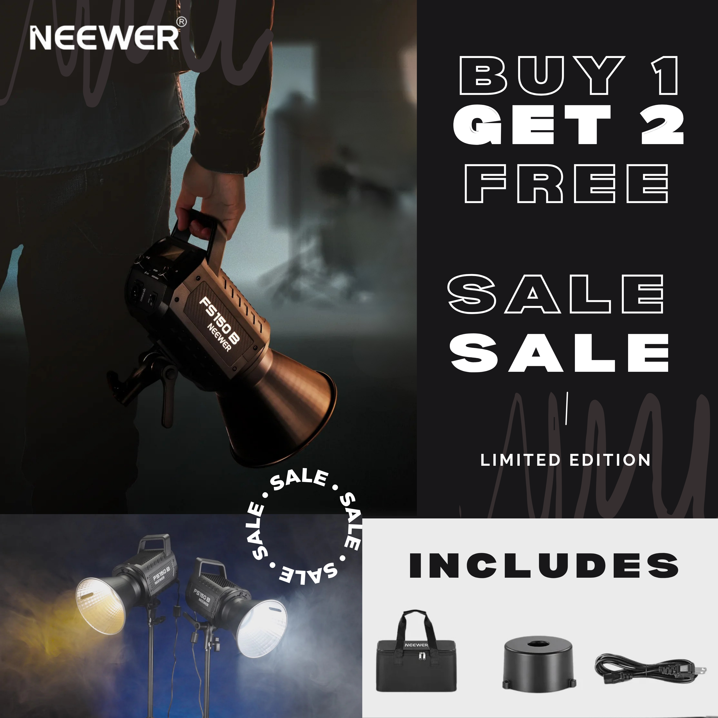 NEEWER FS150B - Buy 1 Get 2 Bundle