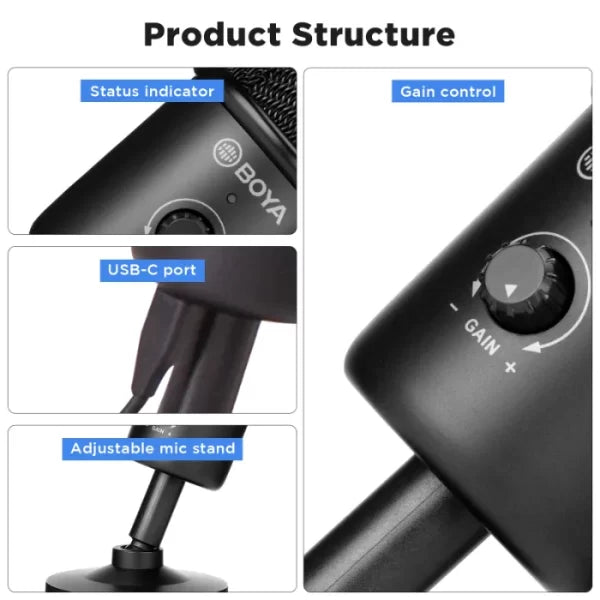 BOYA BY-CM3 Desktop Cardioid USB Microphone