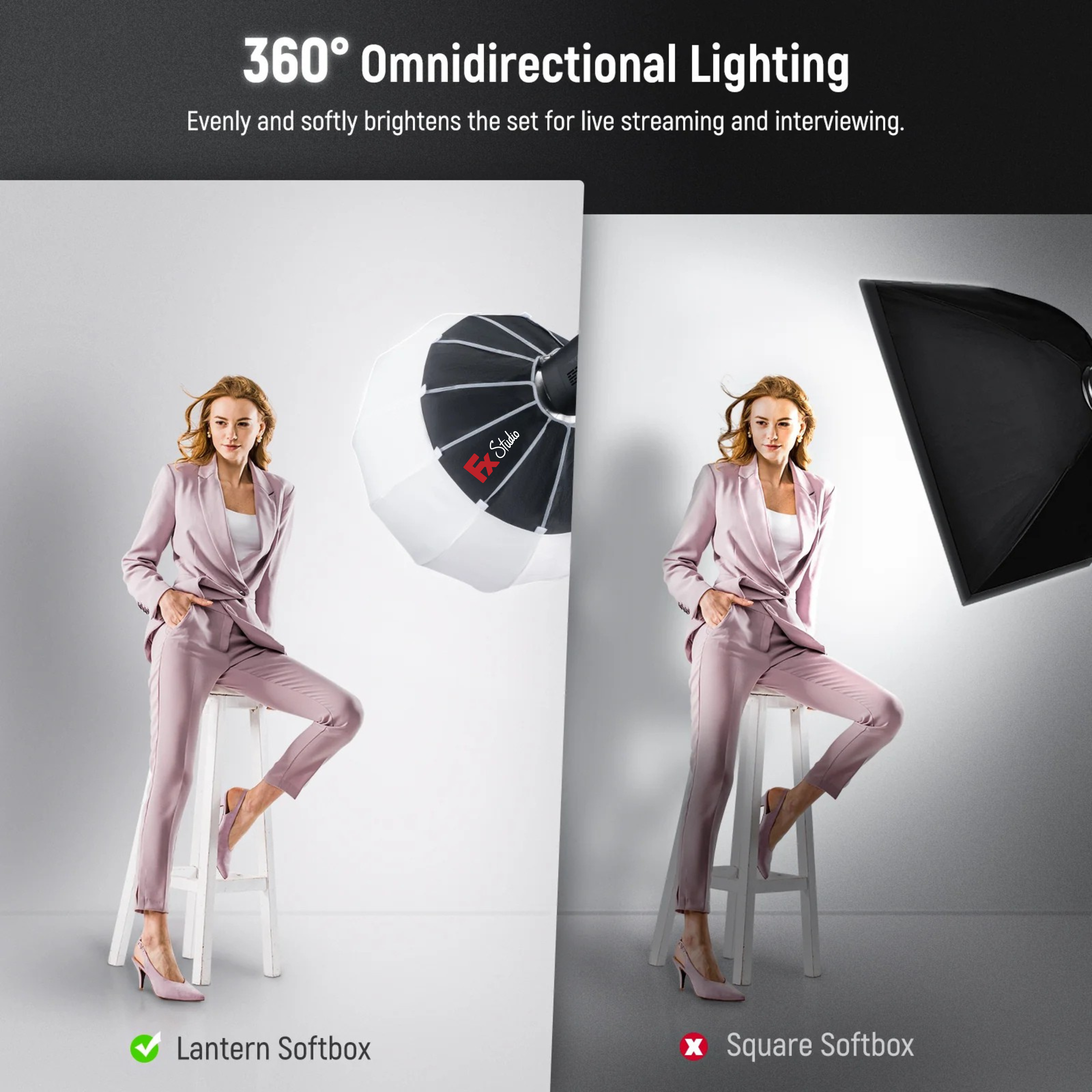 Fx Studio 65cm Lantern Softbox with Bowens Mount