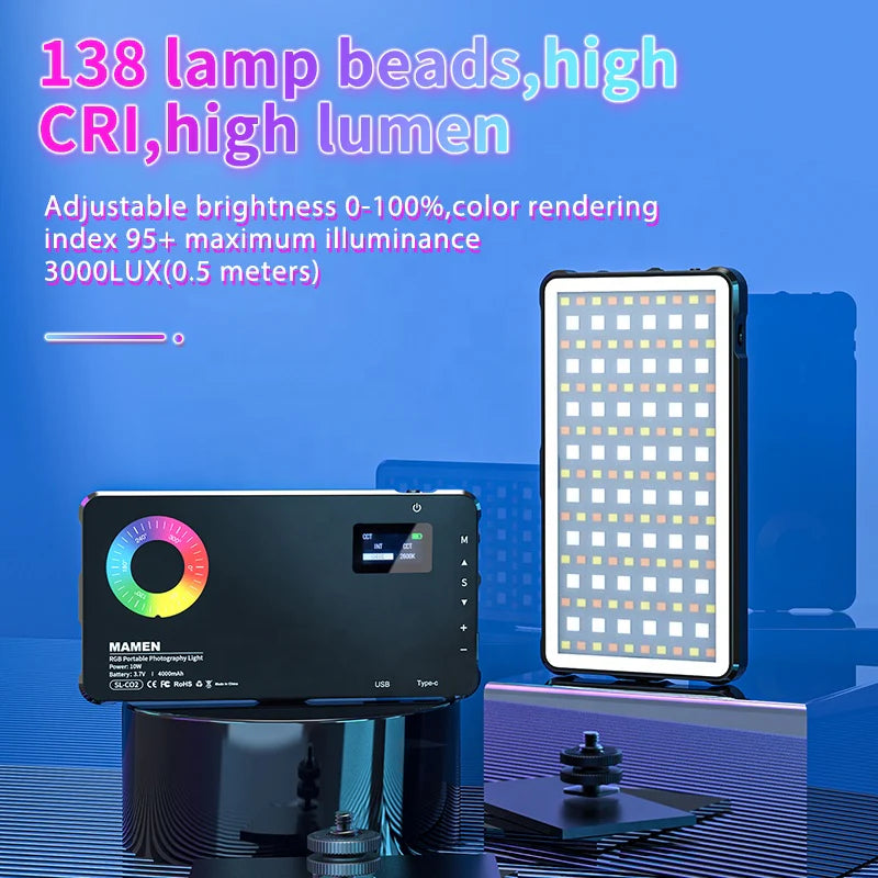 Mamen SL-C02 Spotlight  RGB LED Fill Light