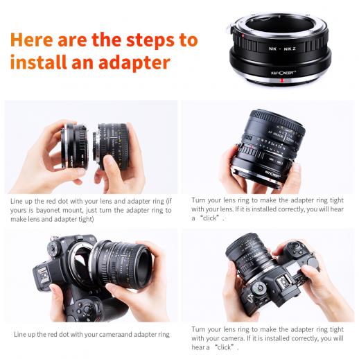 K&F Concept Nikon F (AI / AI-S / AF) to Nikon Z Lens Mount Adapter (KF06.372)