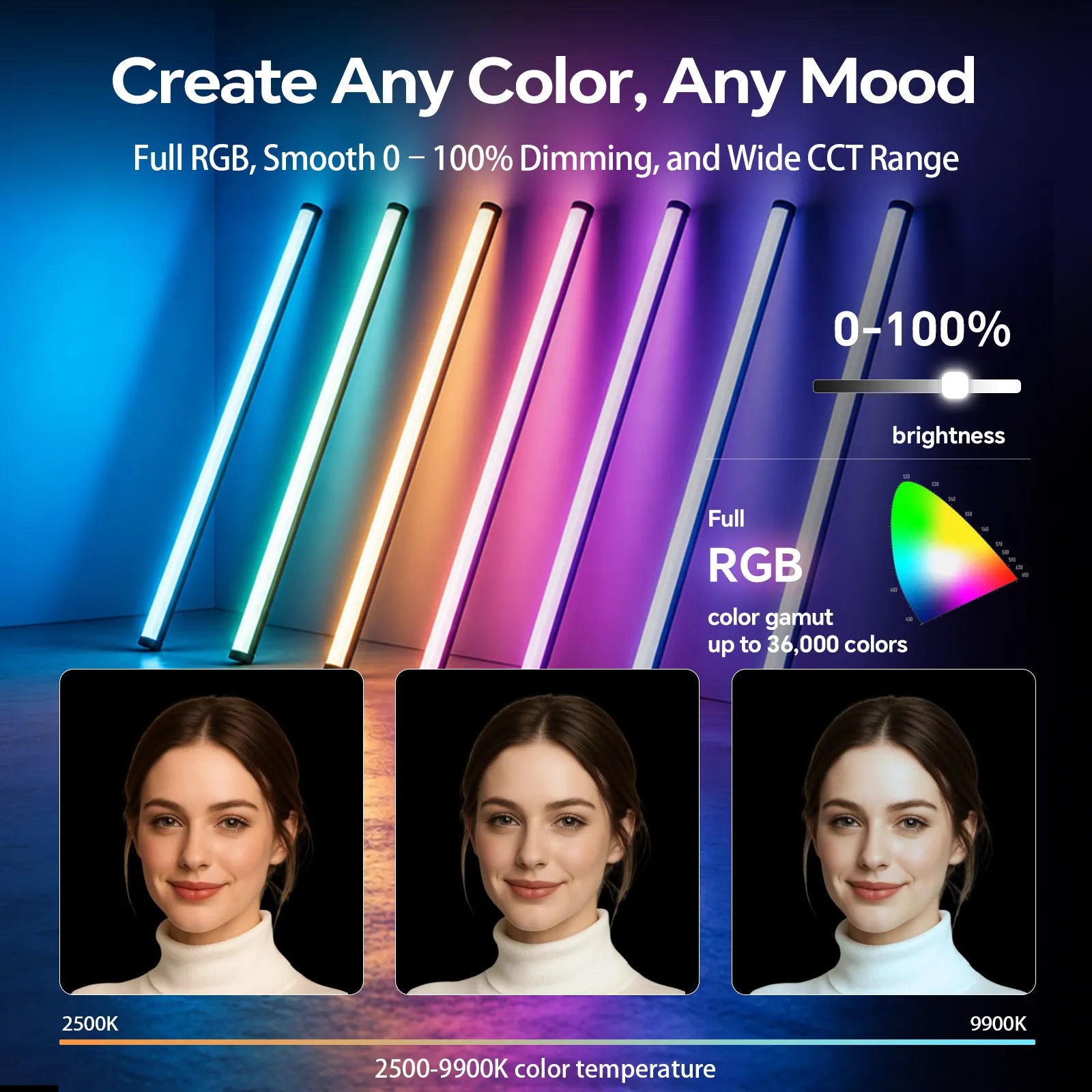 PHOTOOLEX B1200S RGB Magnetic Tube Light