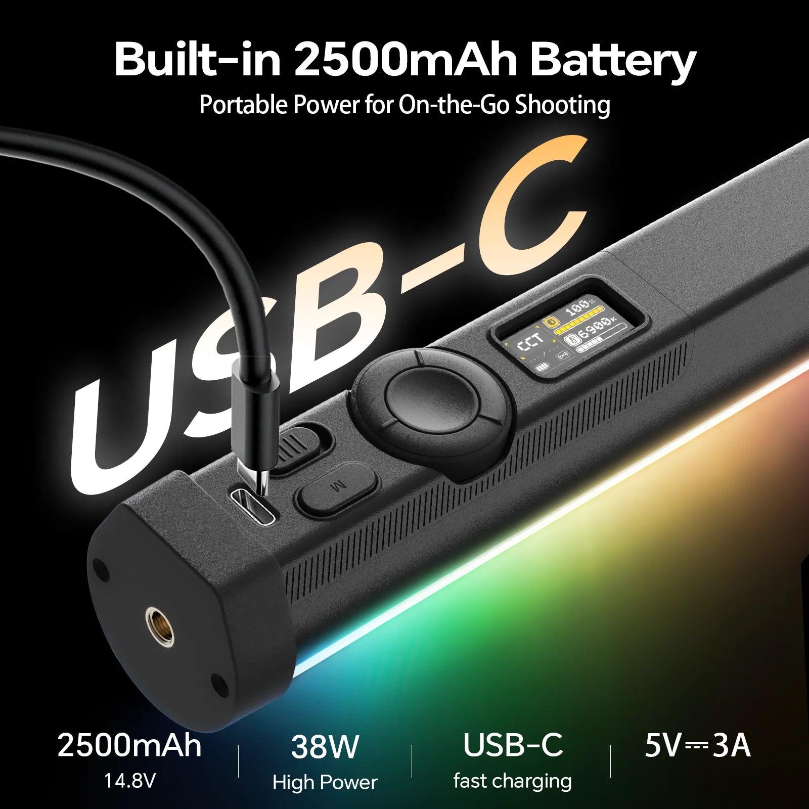PHOTOOLEX B1200S RGB Magnetic Tube Light