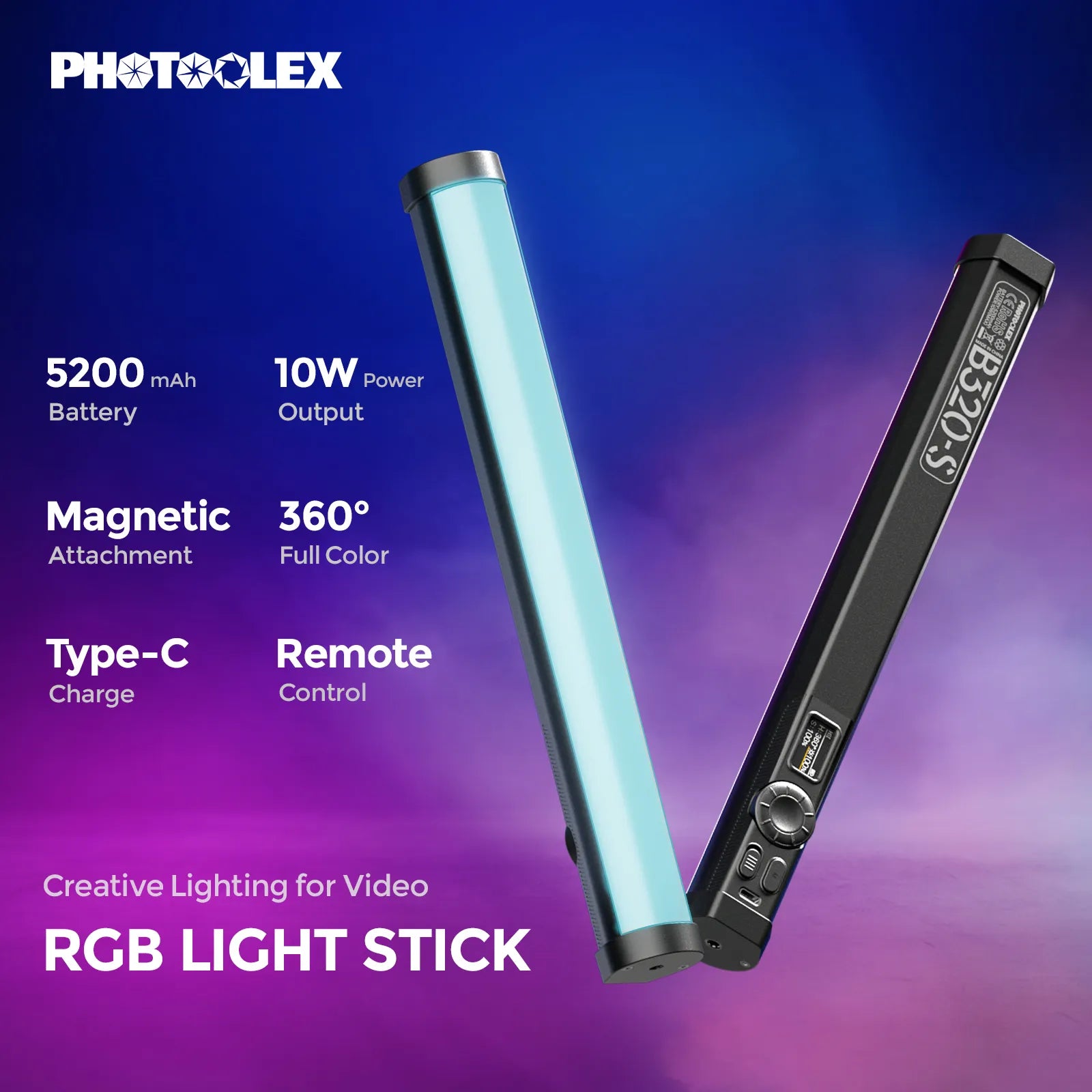 PHOTOOLEX B320S RGB Magnetic Tube Light