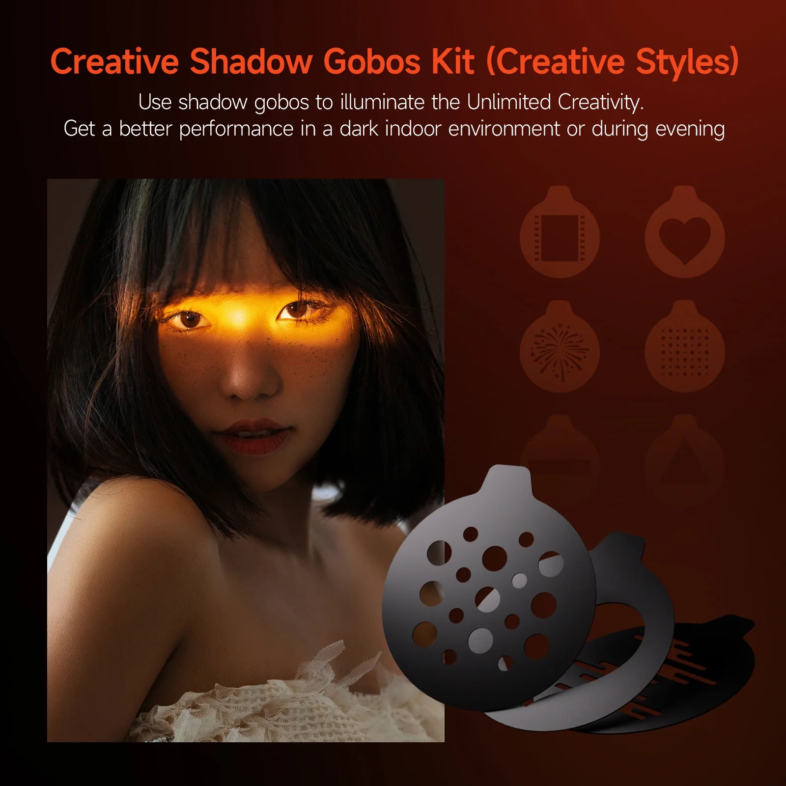 PHOTOOLEX 10W Photography Spotlight Four Colors