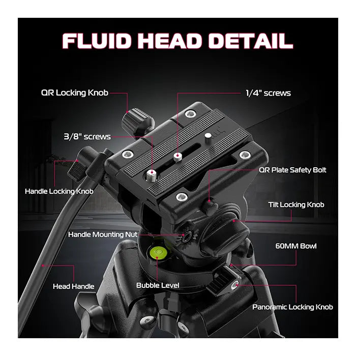 Ulanzi MT-81 Aluminum Video Tripod with Fluid Head