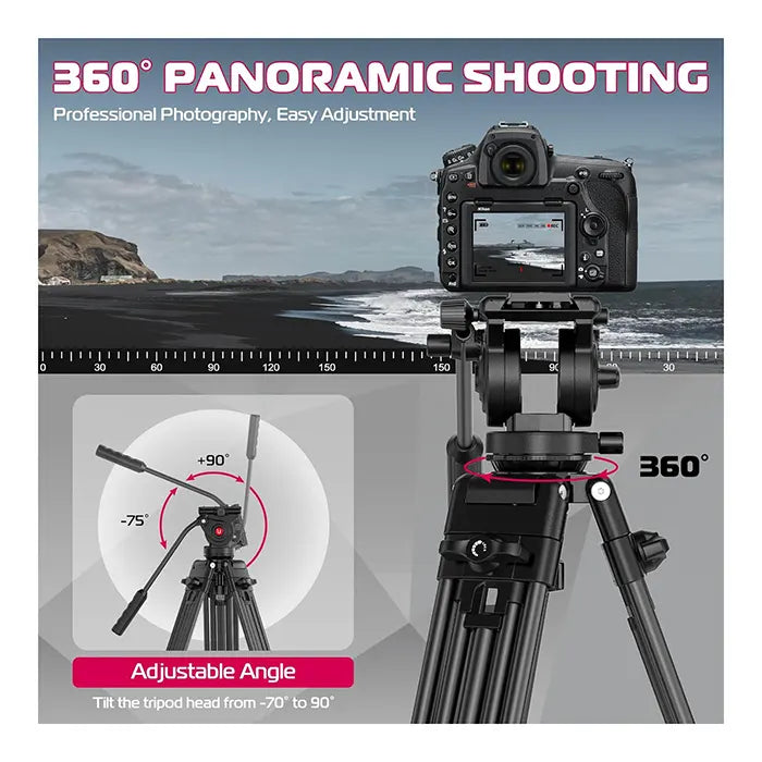 Ulanzi MT-81 Aluminum Video Tripod with Fluid Head