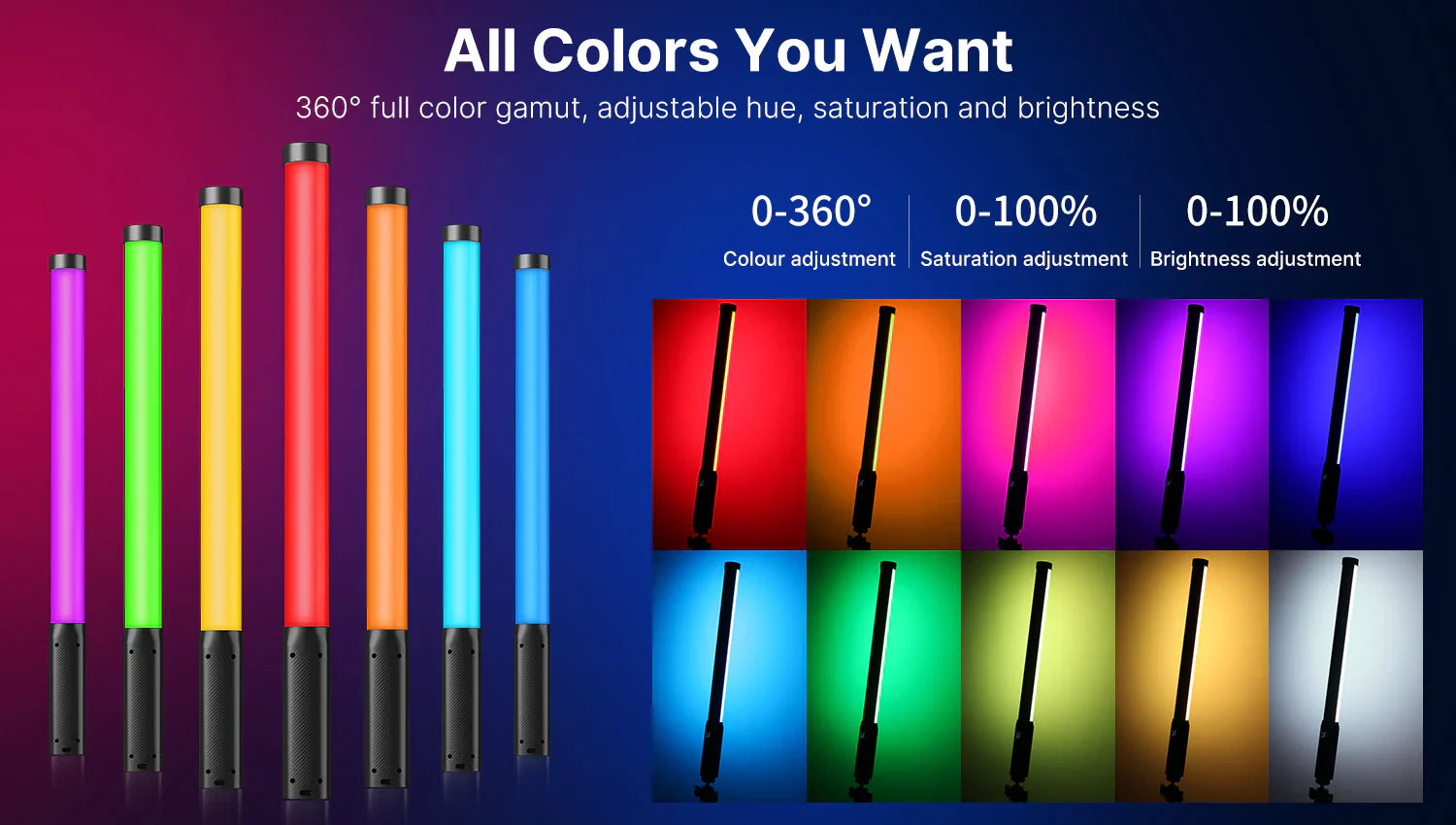 Ulanzi VL119 RGB LED Light Wand 2.0