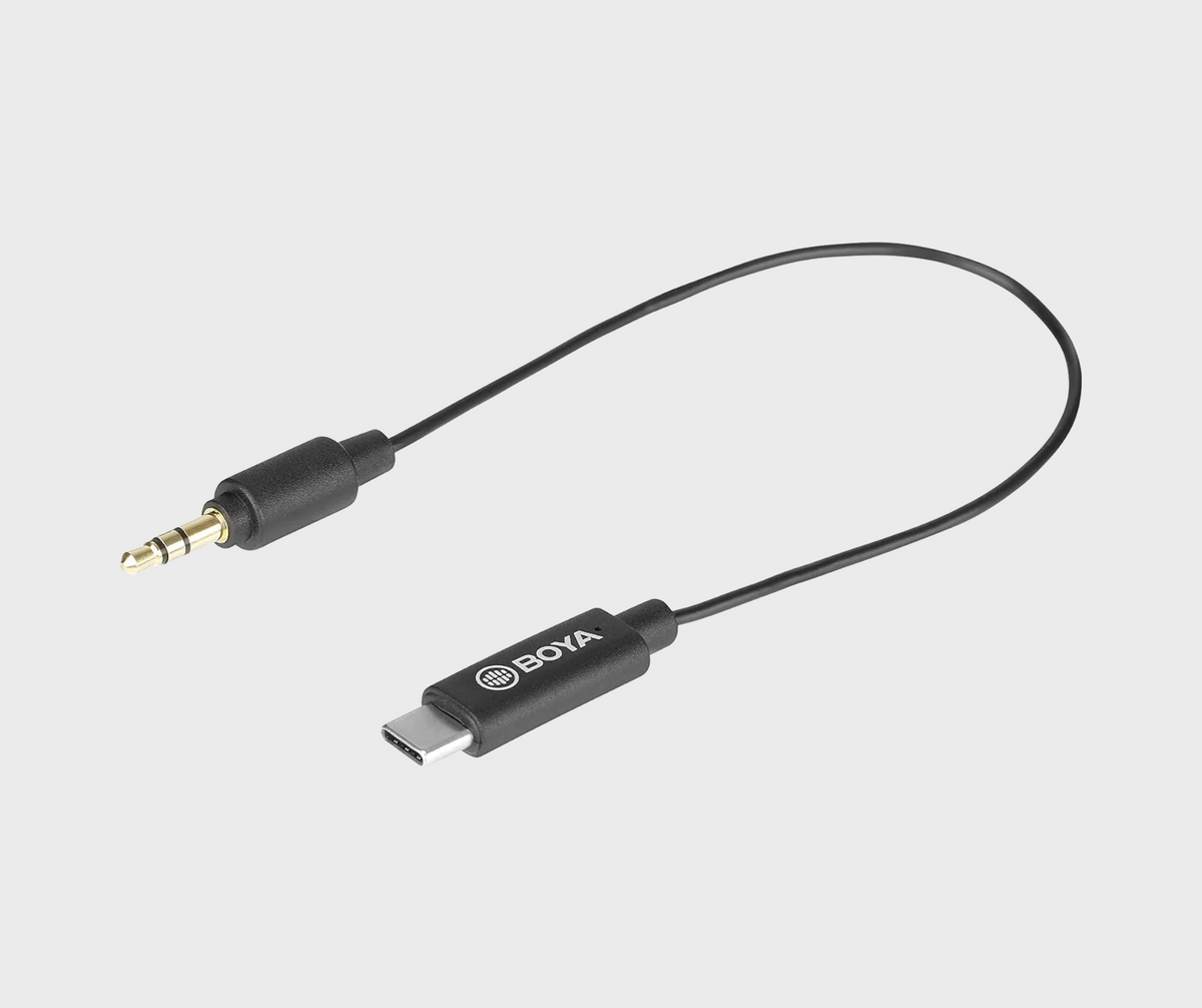 BOYA BY-K2 3.5mm TRS Male to USB-C Audio Adapter