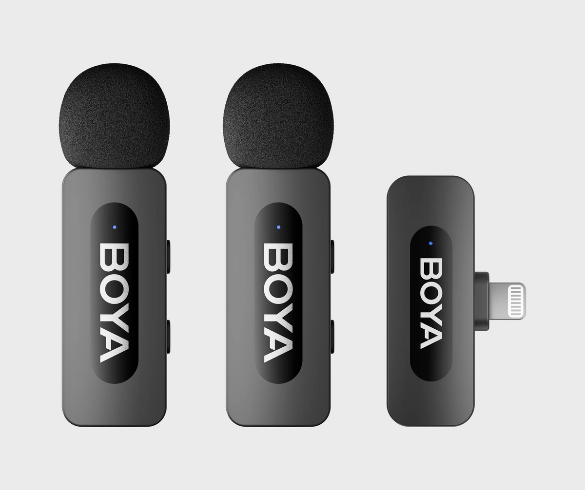 BOYA V2 - 2 Person Wireless Microphone (1 TX + IOS RX)