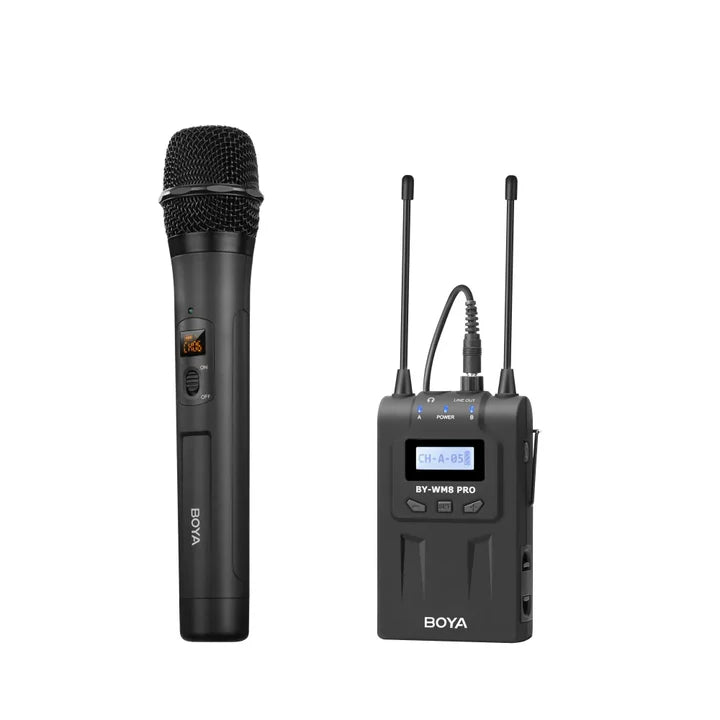 Boya BY-WM8 Pro UHF Dual-Channel Wireless Microphone System