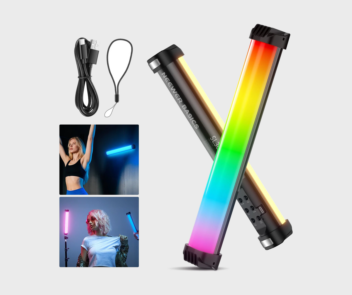 NEEWER BASICS SL30 (30cm - 8W) Magnetic Handheld RGB Light Wand