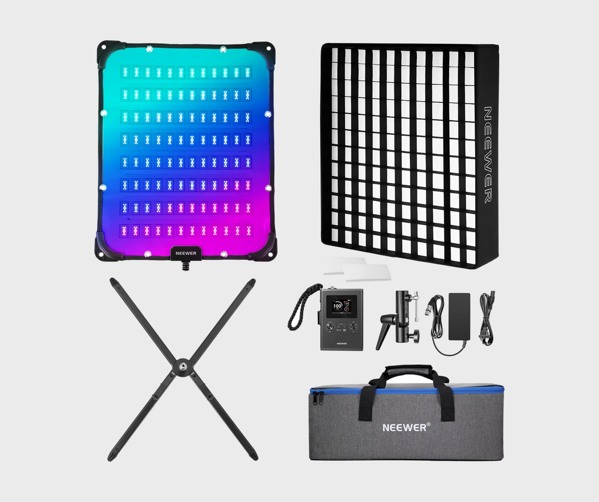 NEEWER FL100C 115W Flexible DMX Control LED RGB Video Light Kit