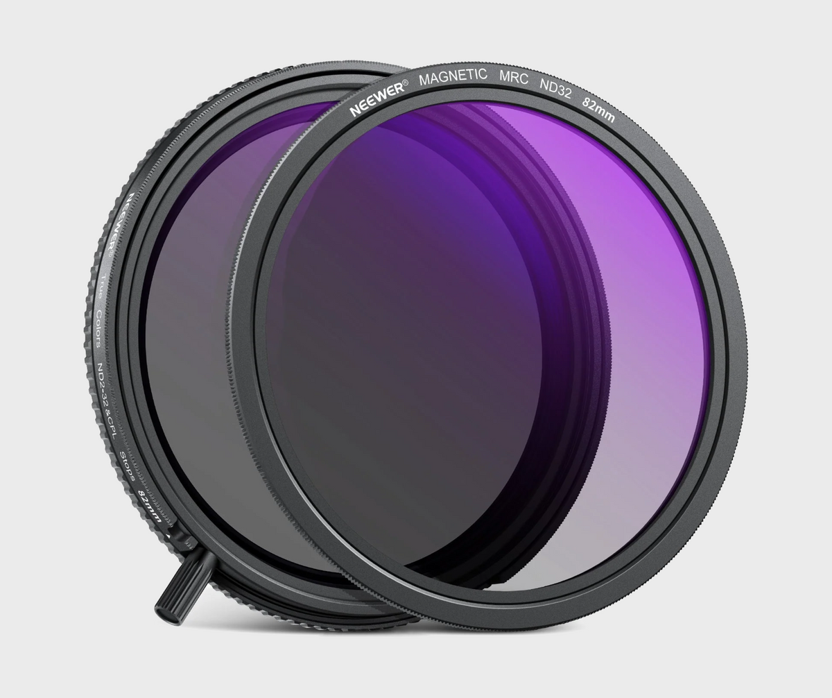 NEEWER True Colors 82mm Variable ND2-32 & CPL with Magnetic ND32 Filter Set