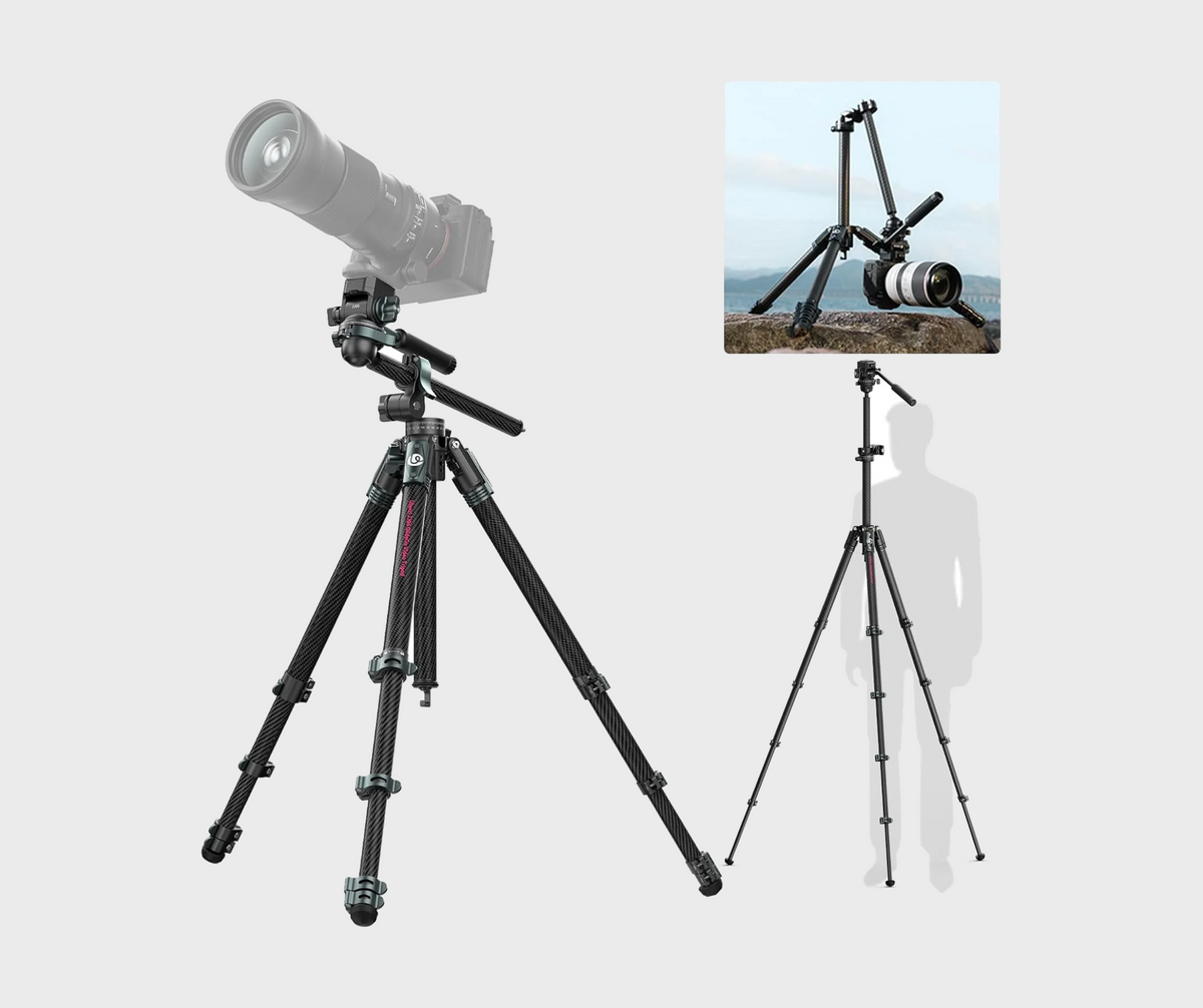 ULANZI JJ06 GlideGo Carbon Fiber Video Tripod