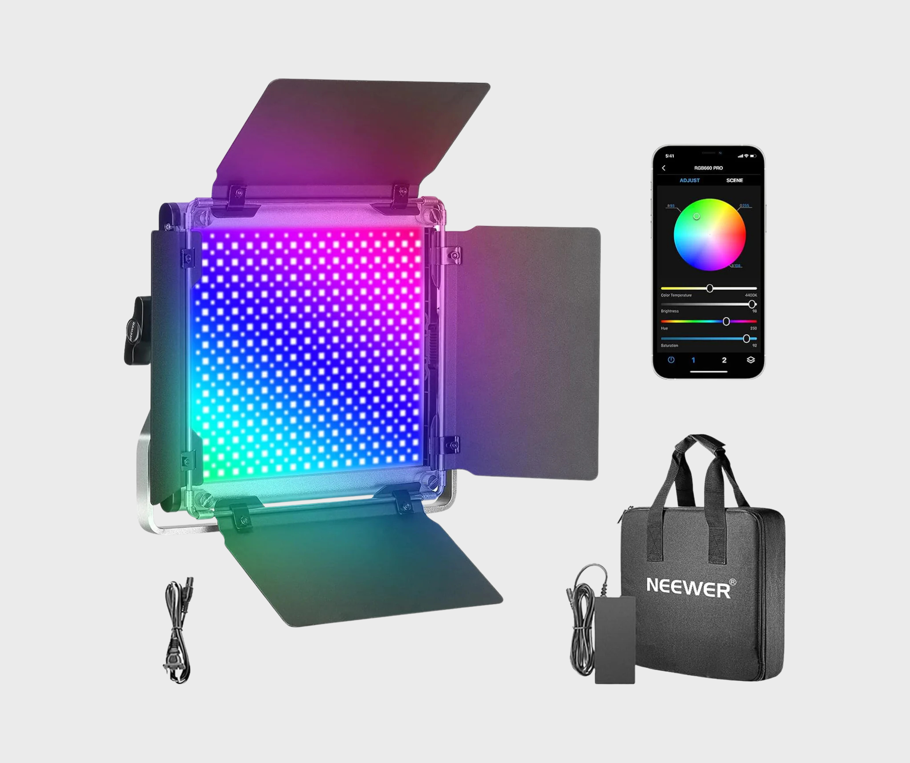 NEEWER Upgraded RGB660 PRO II LED Video Light
