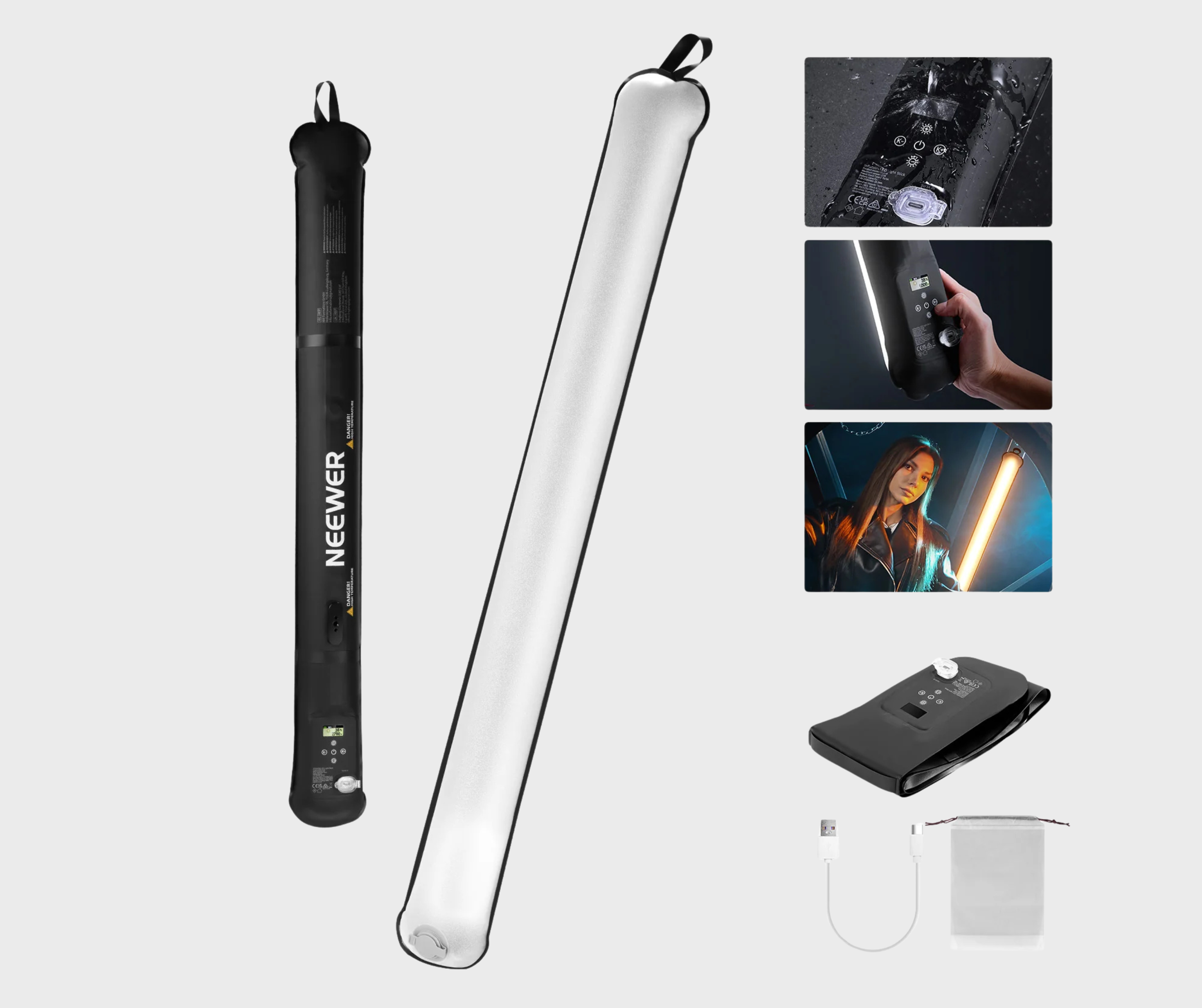 NEEWER BASICS GC21B 21W Bi-Color Handheld Inflatable LED Fill Light