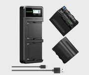 NEEWER 2-Pack Sony NP-F970 Replacement Battery Charger Set
