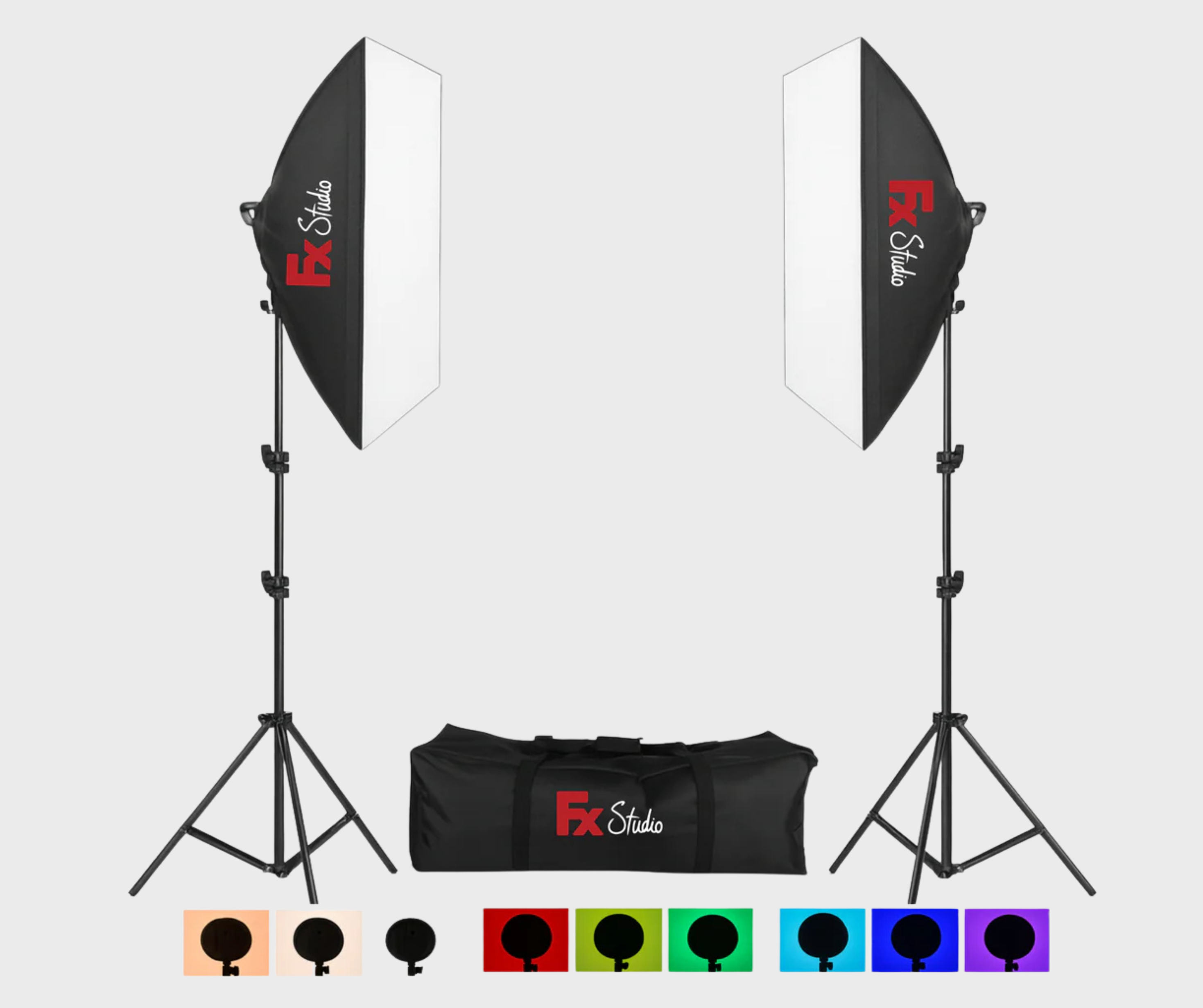 FX Studio 60×90cm Softbox Lighting Kit – 200W RGB with Remote