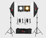 FX Studio 50×70cm Softbox Lighting Kit – 90W Bi-Color with Remote & LCD Screen