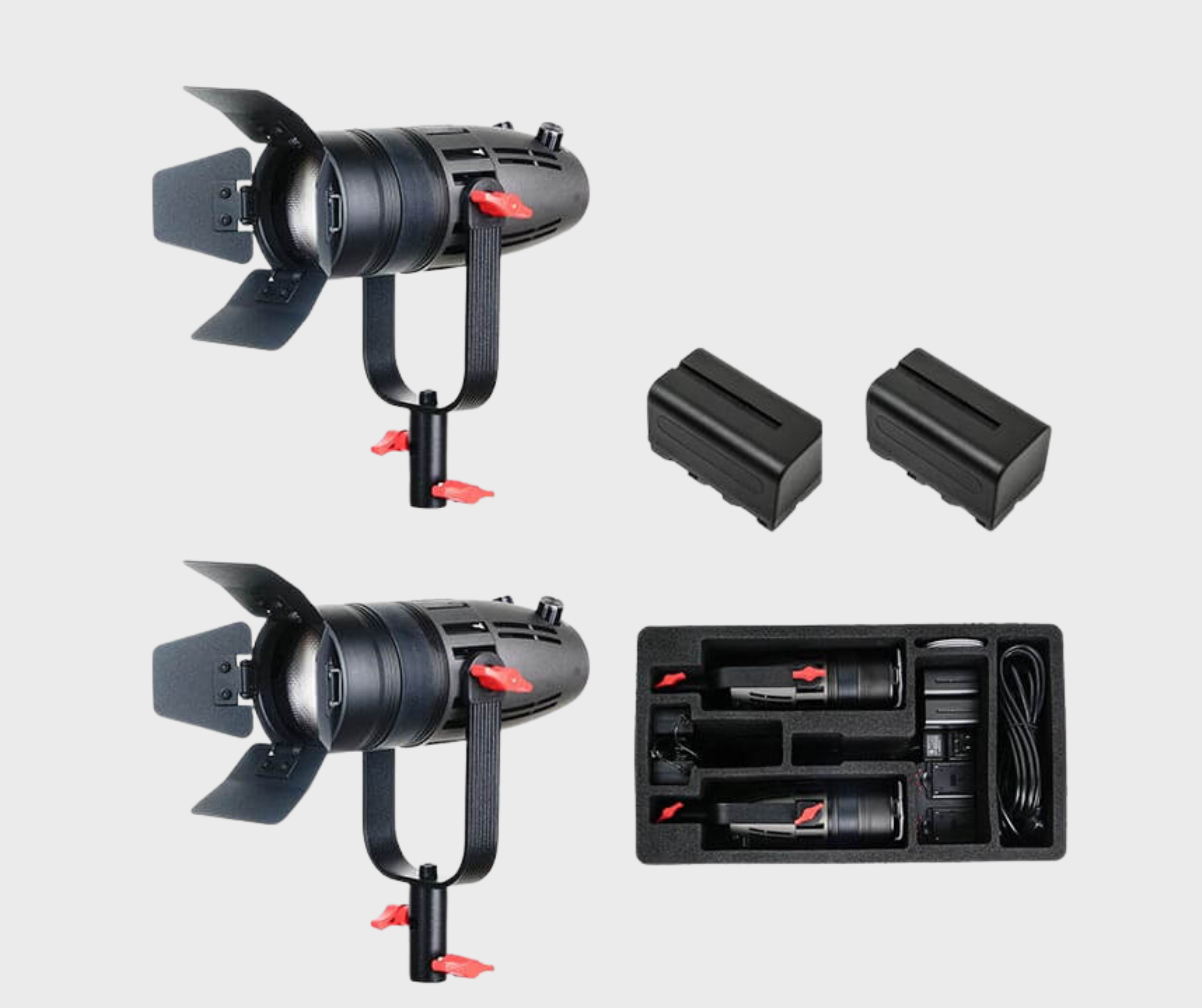 CAME-TV Boltzen B-30S Focusable 30W Fresnel Bi-Color LED Two-Light Kit with Batteries