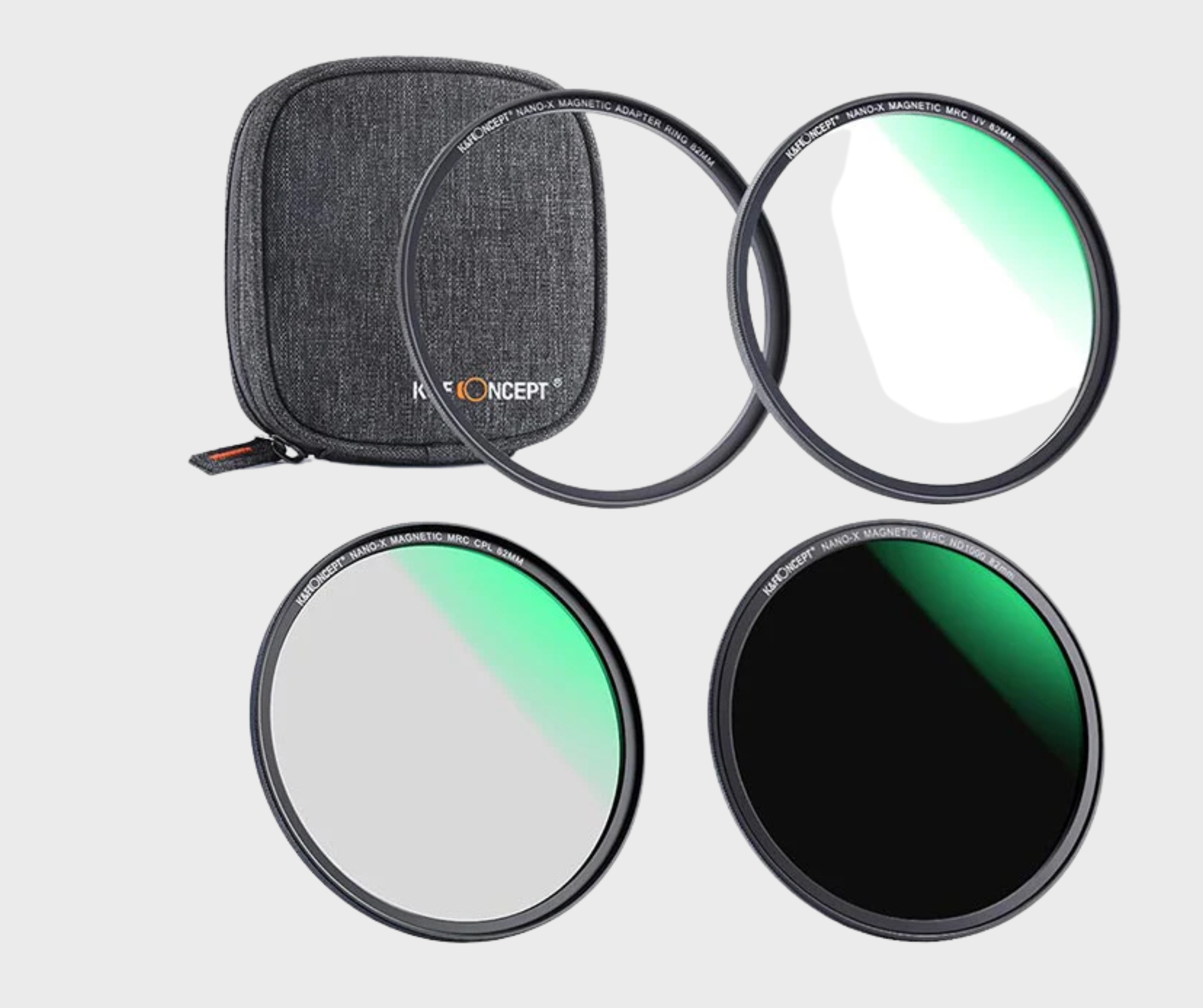 K&F Concept Magnetic UV CPL and ND1000 Filter Kit with Case