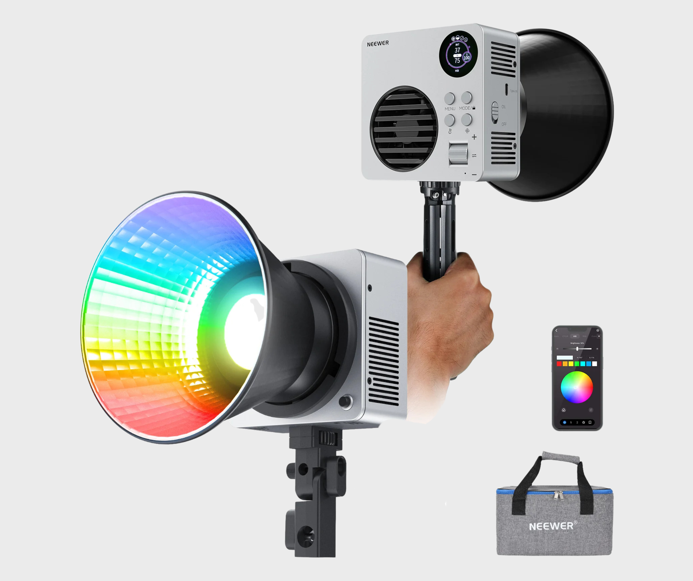 NEEWER HB80C 80W RGBWW Mini COB LED Video Light