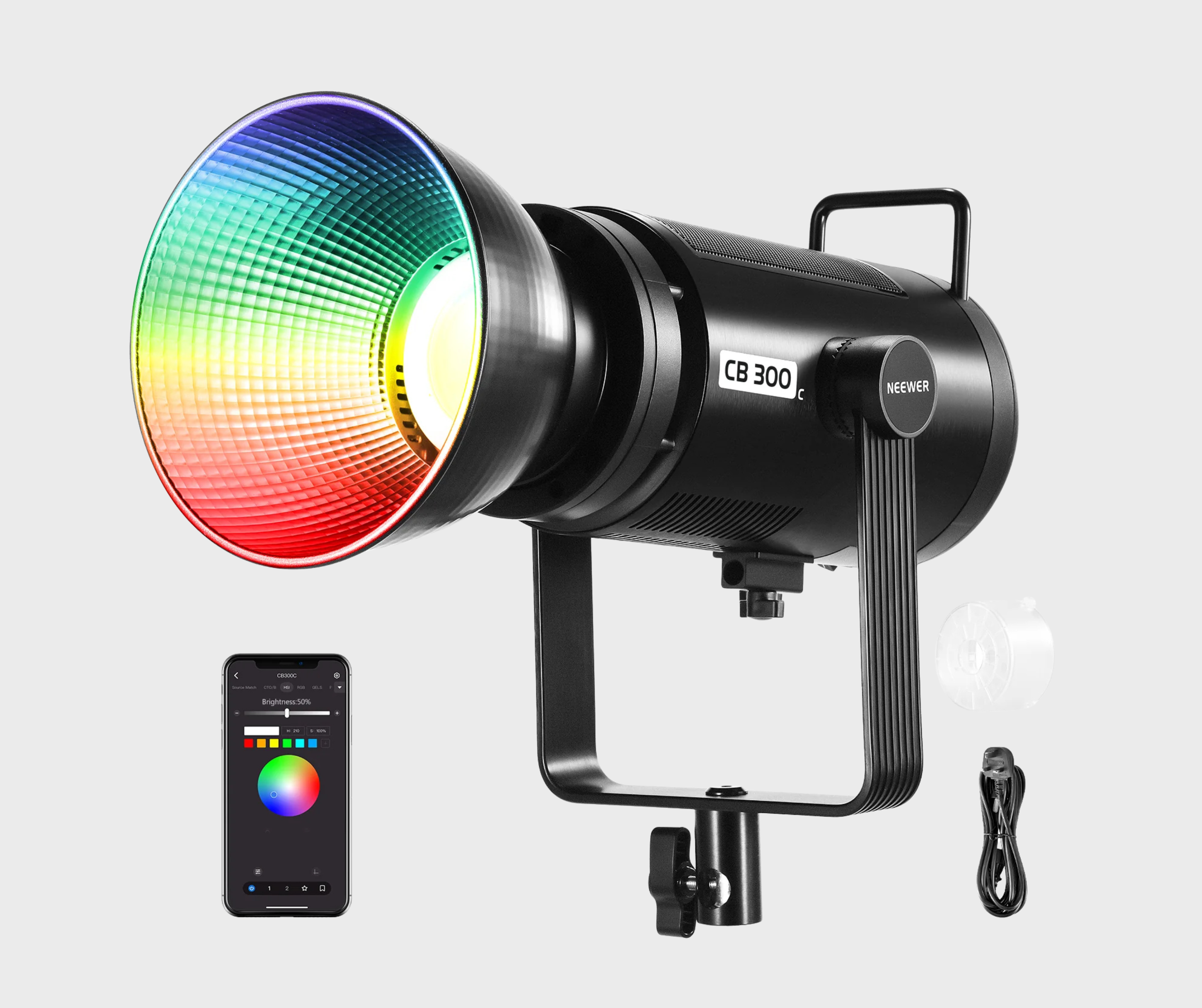 NEEWER CB300C 300W COB RGBWW LED Video Light