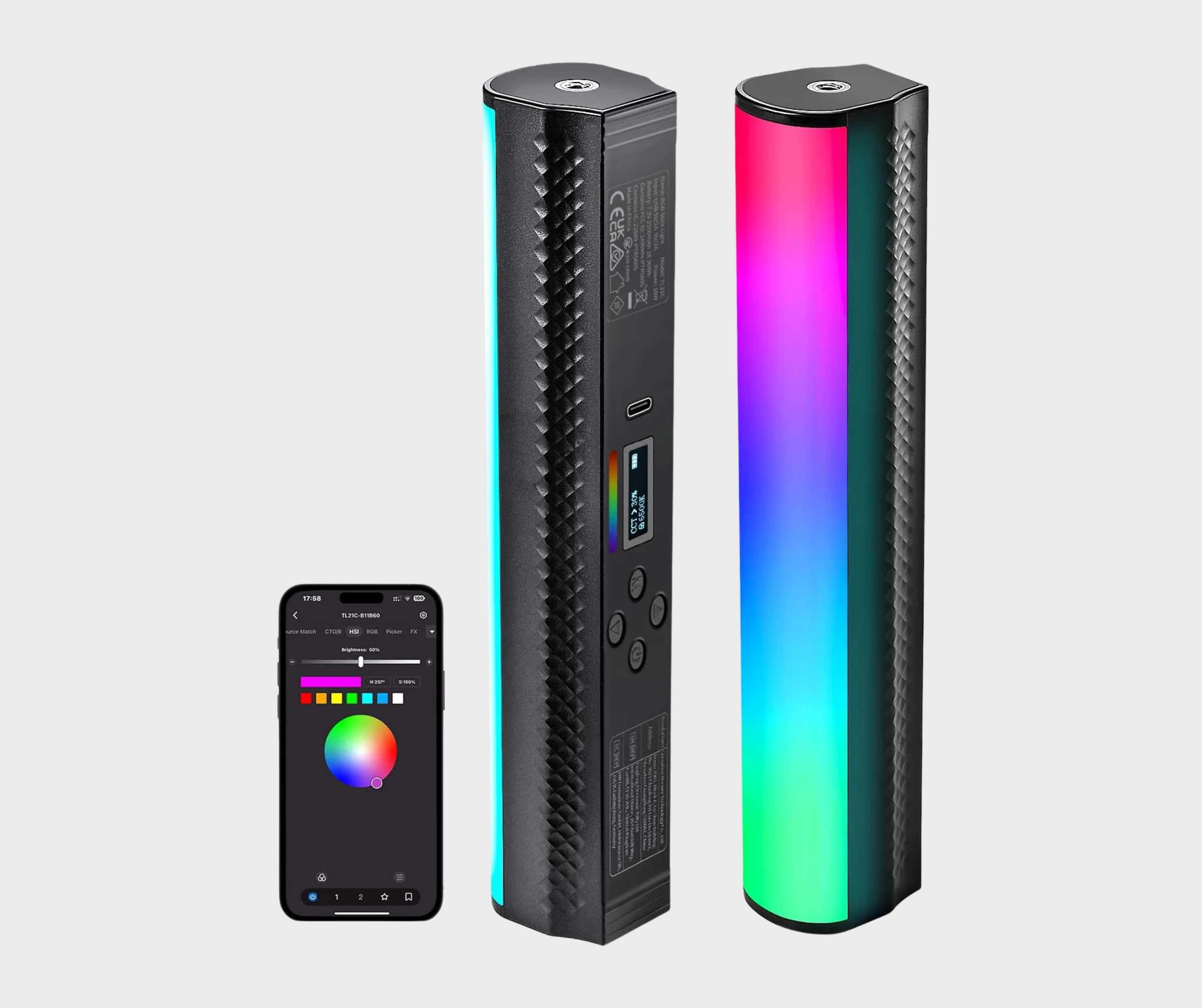 NEEWER TL21C RGB Magnetic Light Wand with APP Control