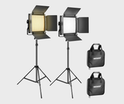 NEEWER 2 Pack Bi-Color NL660 LED Video Light and Stand Kit