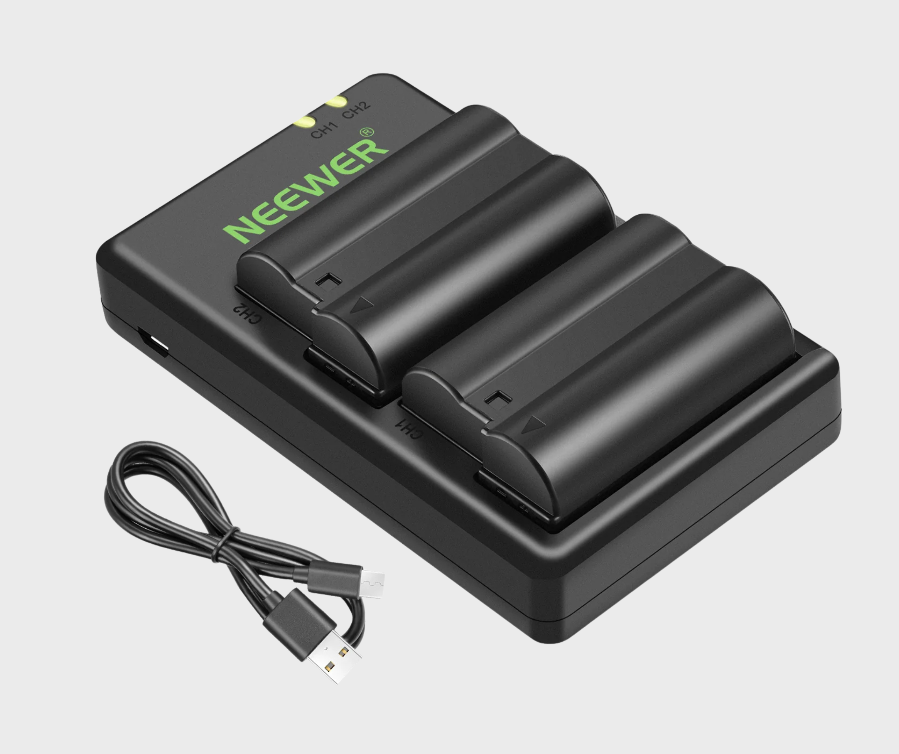 NEEWER Replacement Battery and Charger Set for Nikon EN-EL15