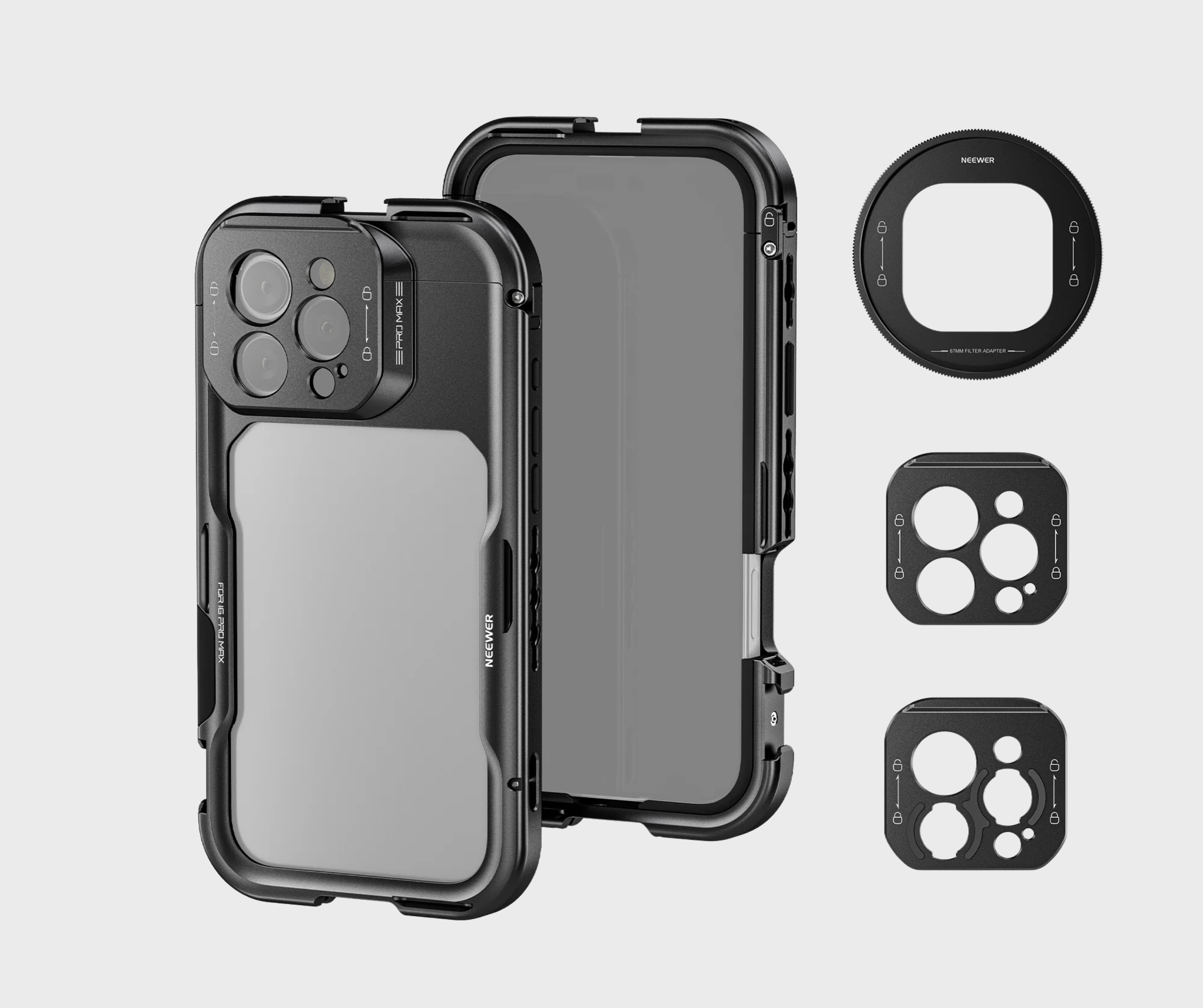 NEEWER PA073/PA074 Phone Cage Compatible with iPhone 16 Pro/Pro Max