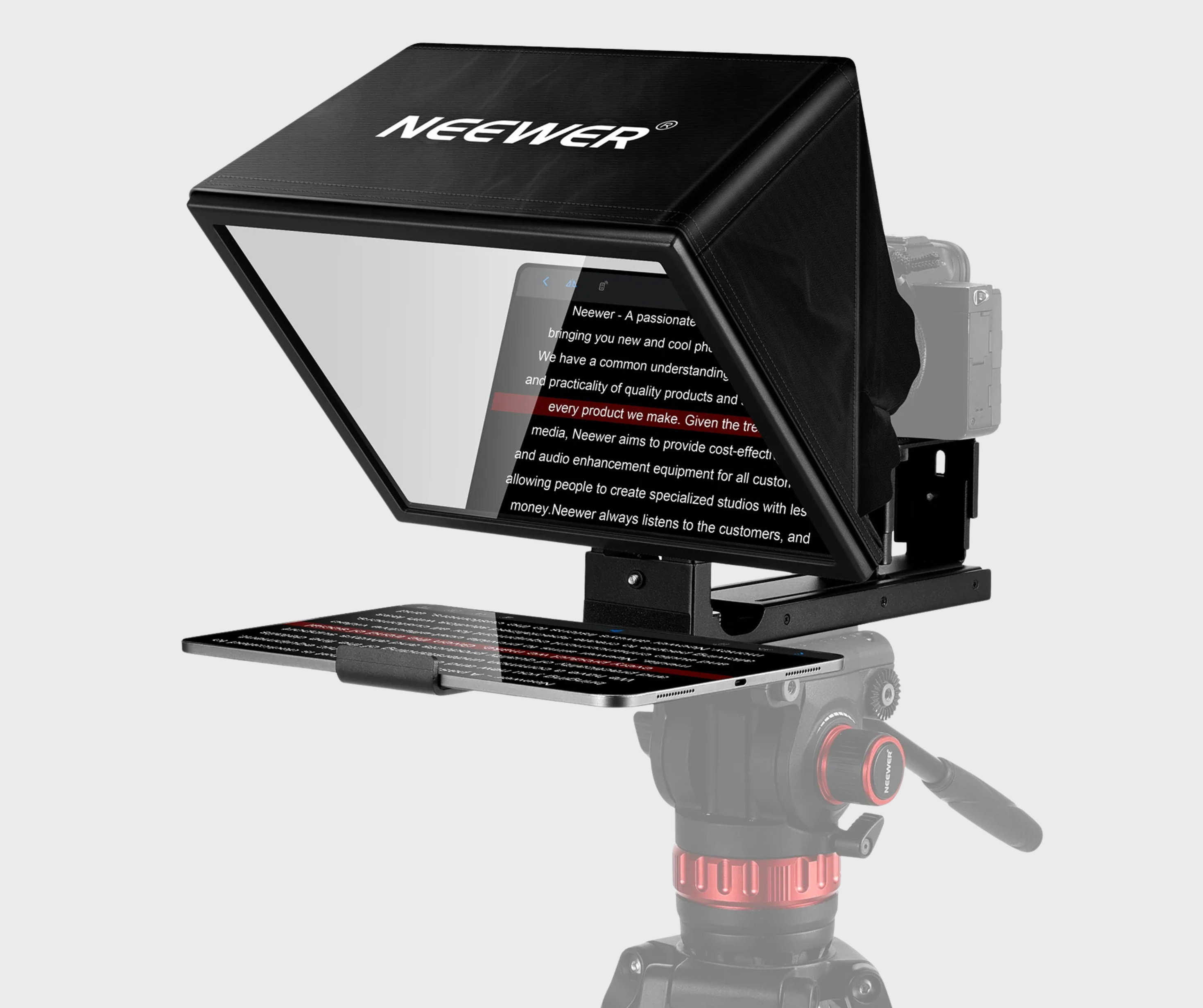 NEEWER BASICS X12B Aluminum Alloy Liftable Teleprompter
