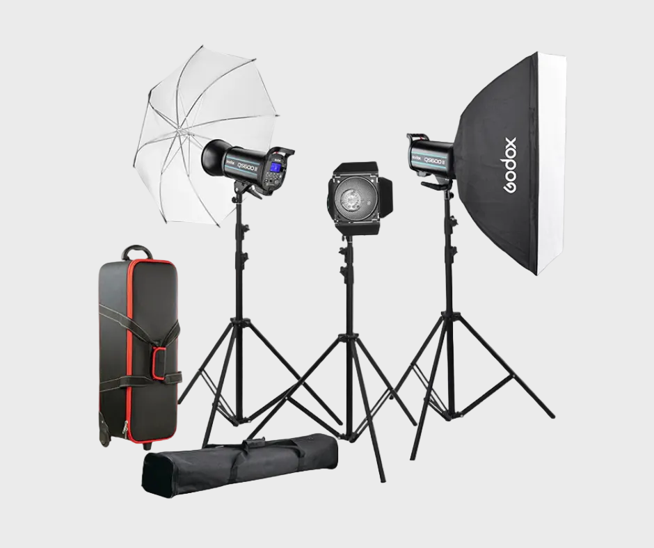 Godox QSII600 Studio Flash 3 Sets Kit