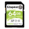 Kingston Canvas Select Plus 64GB SDHC 100MB/s C10 UHS-I Memory Card
