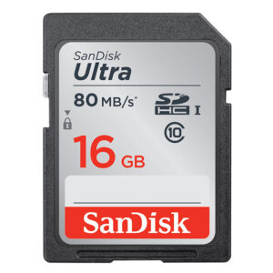 SanDisk Ultra 16GB SDHC 80MB/s C10 UHS-I Memory Card
