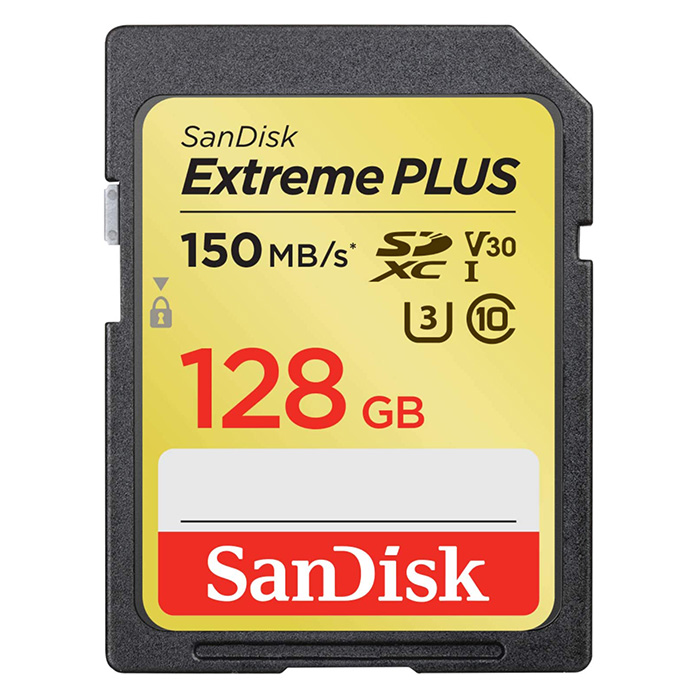 SanDisk Extreme PLUS 128GB SDXC 150MB/s C10 UHS-I Memory Card