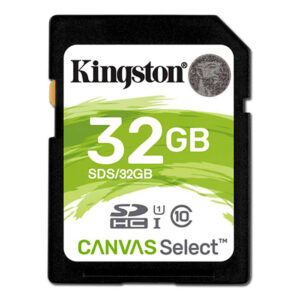 Kingston Canvas Select 32GB SDHC 80MB/s C10 UHS-I Memory Card
