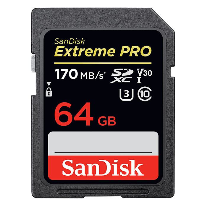 SanDisk Extreme PRO 64GB SDXC 170MB/s C10 UHS-I Memory Card