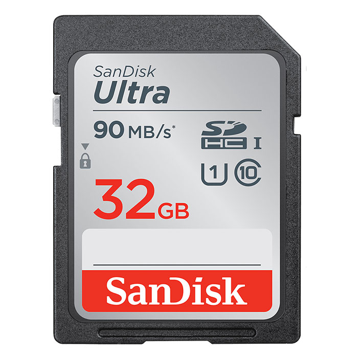 SanDisk Ultra 32GB SDHC 90MB/s C10 UHS-I Memory Card
